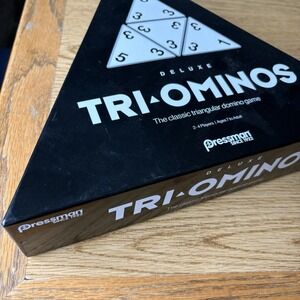 Tri-Ominos Deluxe Classic Triangular Domino Game Pressman Age 7-Adult NEW Sealed